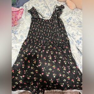 Floral Black Jumpsuit